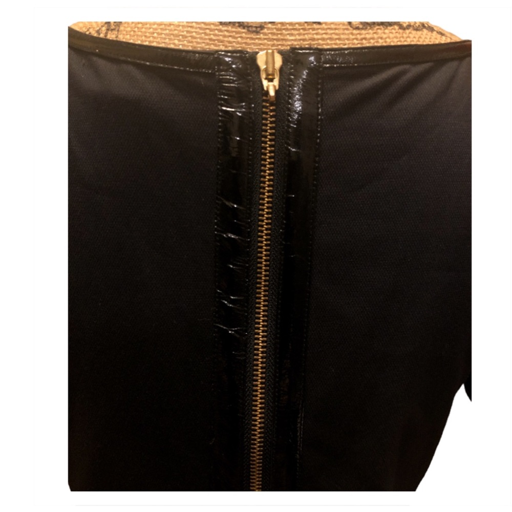 LaRok Vintage Puff Sleeve Keyhole Black Mini Dress - Picture 6 of 13